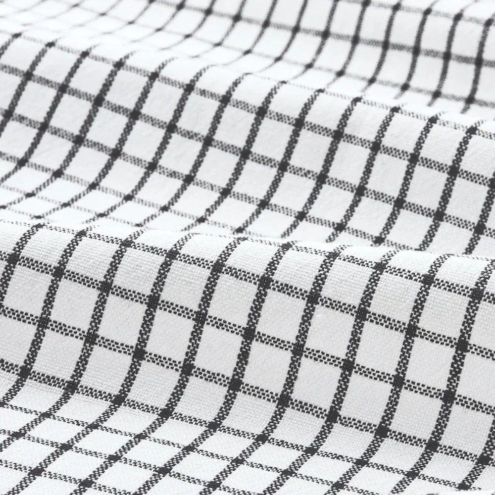 RINNIG Dish towel, white/dark gray/patterned, 18x24 